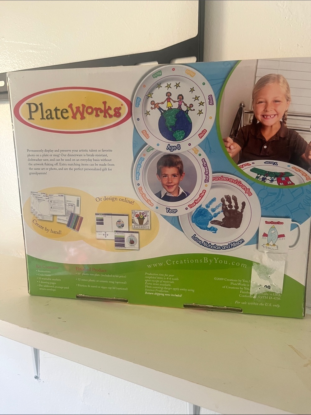 PlateWorks Personalized Kids Plate - White with Multicolor Accent - Picture 4 of 4